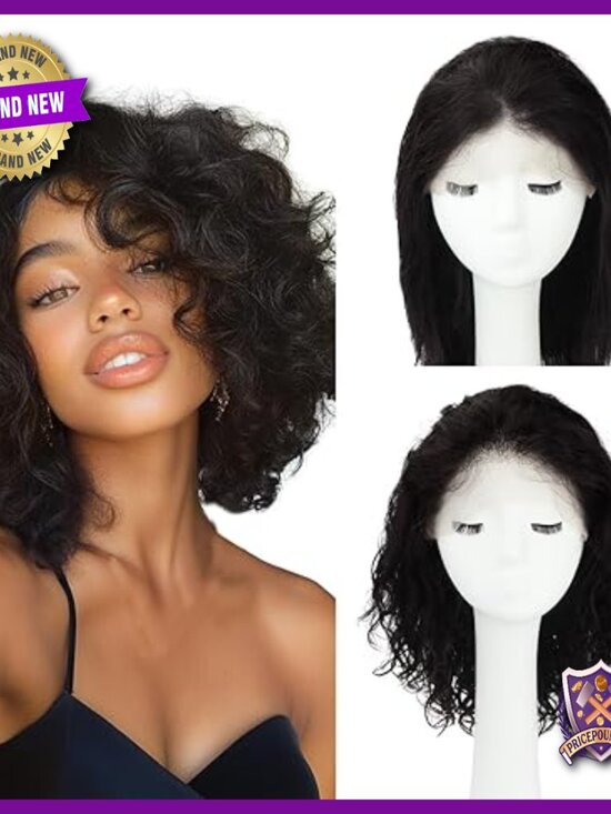 13x4 Lace Front Human Hair Wig 14 Inch Natural Wave Glueless 120g main image 6